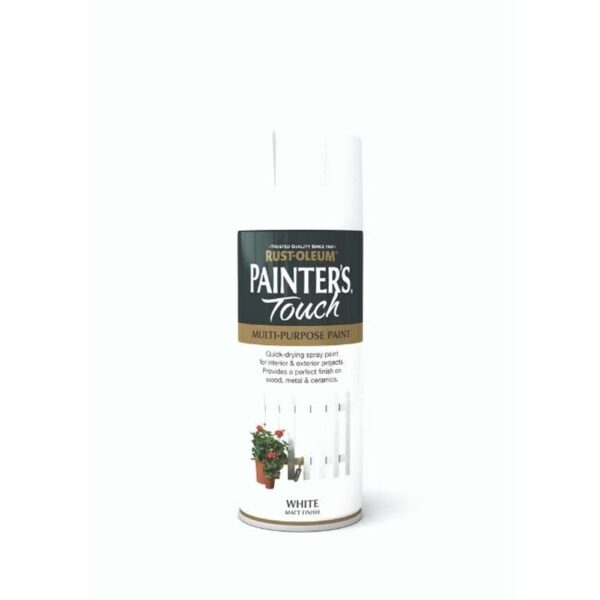 RUSTOLEUM PAINTERS TOUCH SPRAY PAINT MATT WHITE 400ML