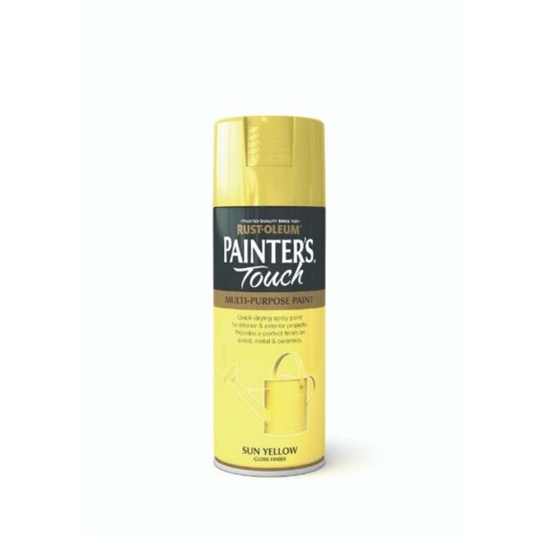 RUSTOLEUM PAINTERS TOUCH SPRAY PAINT GLOSS SUN YELLOW 400ML