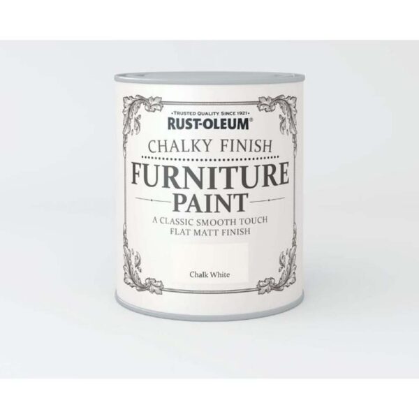 RUSTOLEUM CHALKY FINISH FURNITURE PAINT CHALK WHITE 750ML