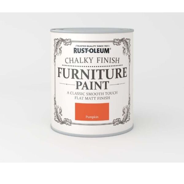 RUSTOLEUM CHALKY FINISH FURNITURE PAINT PUMPKIN 750ML