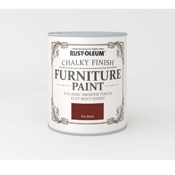 RUSTOLEUM CHALKY FINISH FURNITURE PAINT FIRE BRICK 750ML