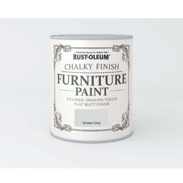 RUSTOLEUM CHALKY FINISH FURNITURE PAINT WINTER GREY 750ML