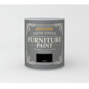 RUSTOLEUM SATIN FINISH FURNITURE PAINT CARBON 750ML