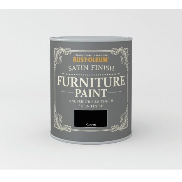 RUSTOLEUM SATIN FINISH FURNITURE PAINT CARBON 750ML