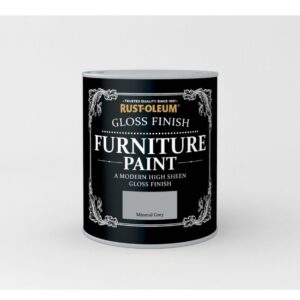 RUSTOLEUM GLOSS FINISH FURNITURE PAINT MINERAL GREY 750ML