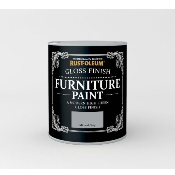 RUSTOLEUM GLOSS FINISH FURNITURE PAINT MINERAL GREY 750ML