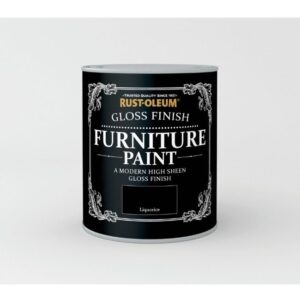 RUSTOLEUM GLOSS FINISH FURNITURE PAINT LIQUORICE 750ML