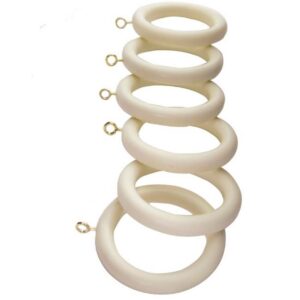DEVIELLE ESSENTIAL CURTAIN RINGS CREAM
