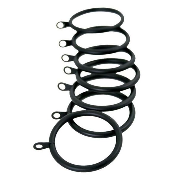 DEVIELLE CLASSIC CURTAIN BLACK IRON RINGS