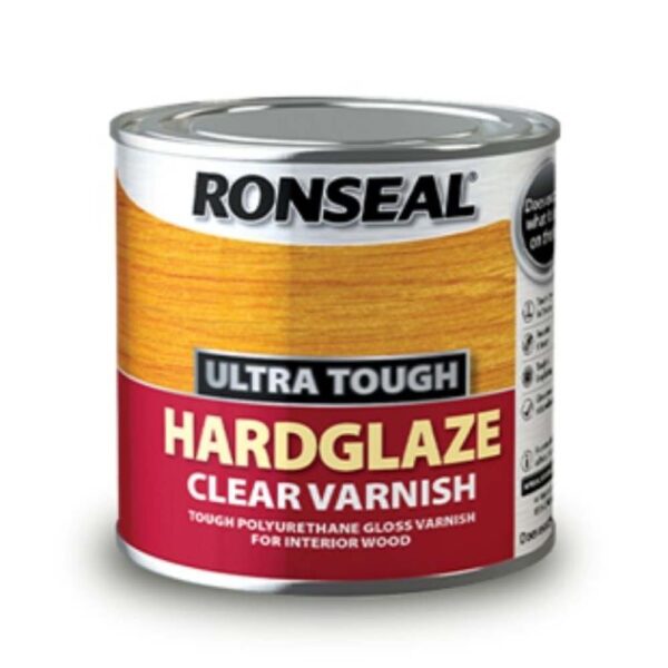 RONSEAL HARDGLAZE CLEAR VARNISH 250ML