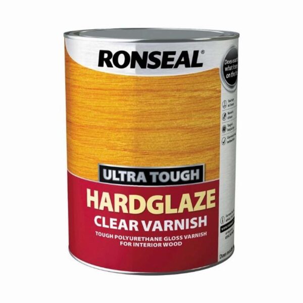 RONSEAL HARDGLAZE CLEAR VARNISH 5LTR