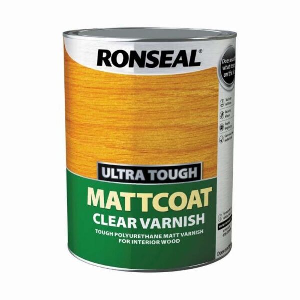 RONSEAL MATTCOAT CLEAR VARNISH 5LTR