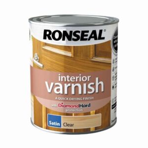 RONSEAL INTERIOR VARNISH CLEAR SATIN 750ML