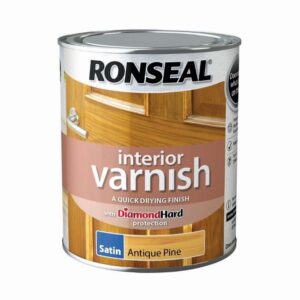 RONSEAL INTERIOR VARNISH SATIN ANTIQUE PINE 750ML
