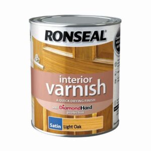 RONSEAL INTERIOR VARNISH SATIN LIGHT OAK 750ML