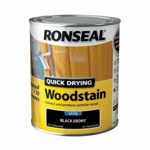 RONSEAL QUICK DRYING WOODSTAIN EBONY SATIN 750ML