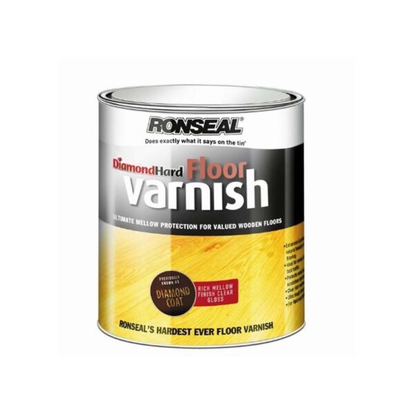 RONSEAL DIAMOND HARD FLOOR VARNISH CLEAR RICH MELLOW GLOSS 2.5LTR