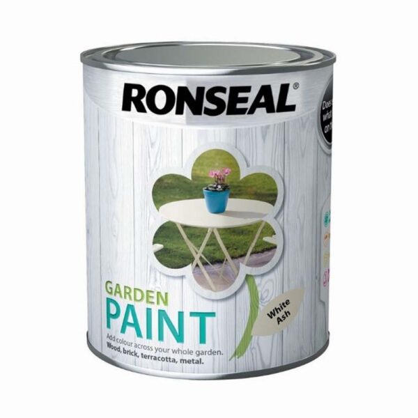 RONSEAL GARDEN PAINT WHITE ASH 750ML
