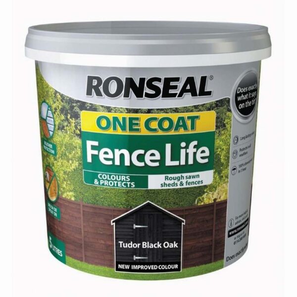 RONSEAL FENCE LIFE TUDOR BLACK 5LTR