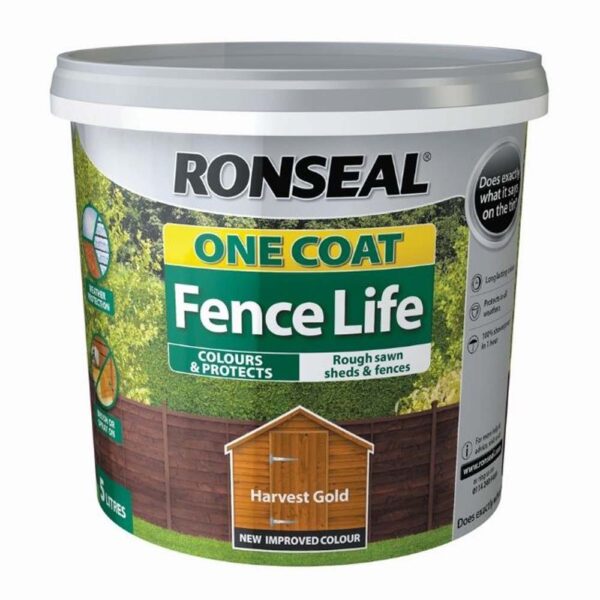 RONSEAL FENCE LIFE HARVEST GOLD 5LTR