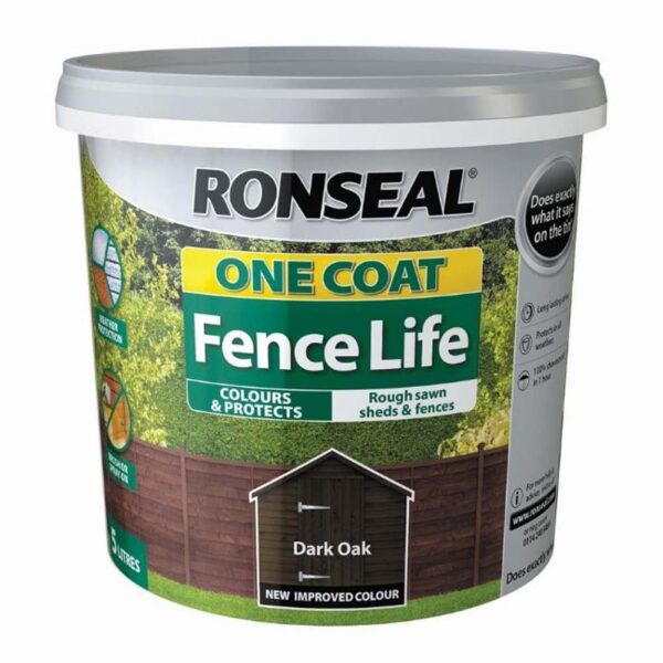 RONSEAL FENCE LIFE DARK OAK 5LTR