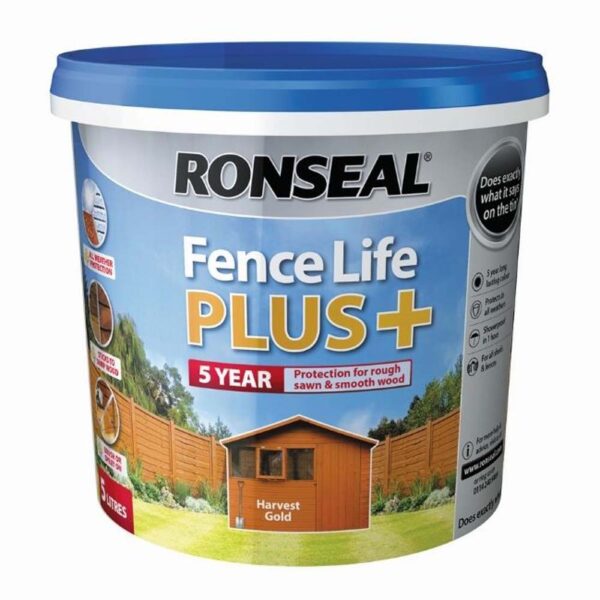 RONSEAL FENCE LIFE PLUS HARVEST GOLD 5LTR