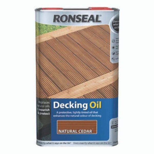 RONSEAL ULTIMATE DECKING OIL NATURAL CEDAR 5 LTR - Image 2