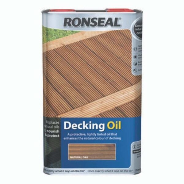 RONSEAL ULTIMATE DECKING OIL NATURAL OAK 5 LTR - Image 2