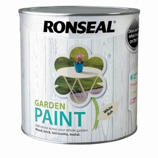 RONSEAL GARDEN PAINT WHITE ASH 2.5LTR