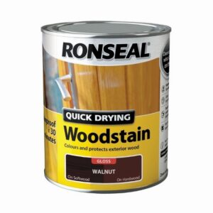 RONSEAL QUICK DRYING WOODSTAIN WALNUT GLOSS 750ML