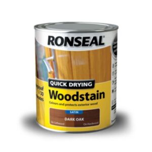 RONSEAL QUICK DRYING WOODSTAIN DARK OAK SATIN 750ML