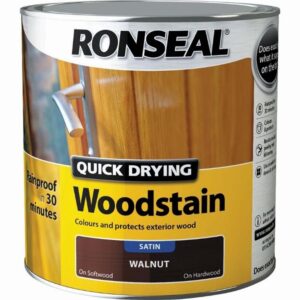 RONSEAL QUICK DRYING WOODSTAIN WALNUT SATIN 2.5LTR