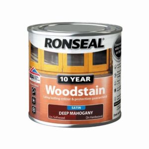 RONSEAL 10 YEAR WOODSTAIN SATIN DEEP MAHOGANY 250ML