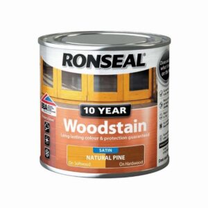 RONSEAL 10 YEAR WOODSTAIN SATIN NATURAL PINE 250ML