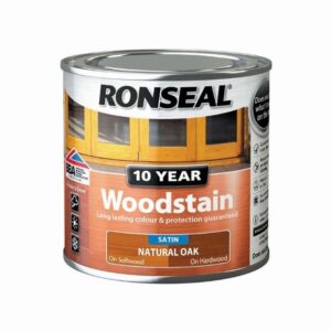 RONSEAL 10 YEAR WOODSTAIN SATIN NATURAL OAK 250ML