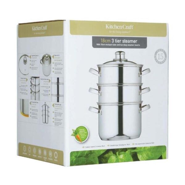 KITCHEN CRAFT 3 TIER STEAMER 18CM