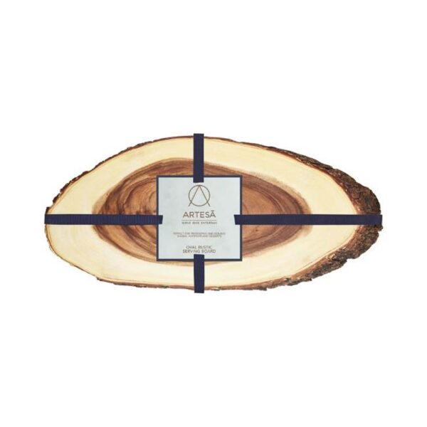 ARTESA RUSTIC ACACIA WOOD OVAL SERVING BOARD - Image 2