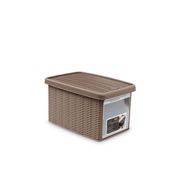 ELEGANCE SMALL STORAGE CASE WITH DOOR BROWN