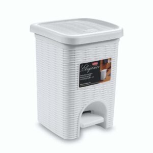 ELEGANCE SMALL DUSTBIN WHITE 6LTR