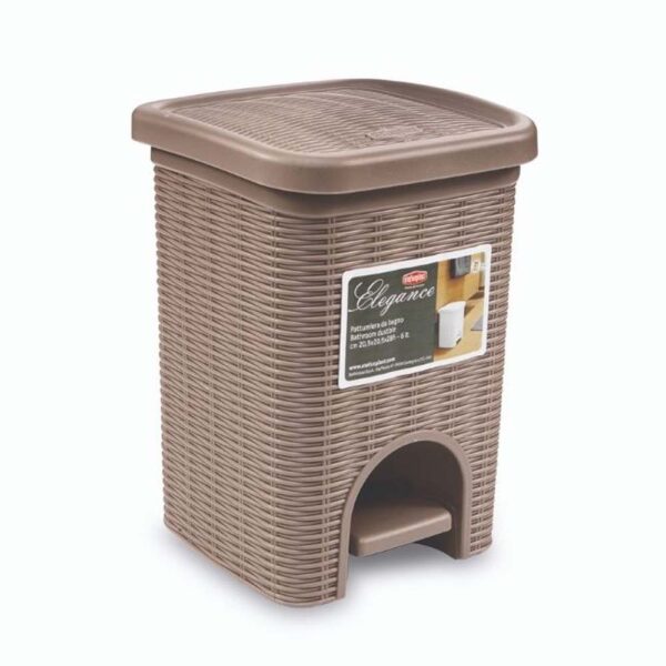 ELEGANCE SMALL DUSTBIN BROWN 6LTR