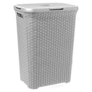 CURVER STYLE LAUNDRY HAMPER GREY 60LTR