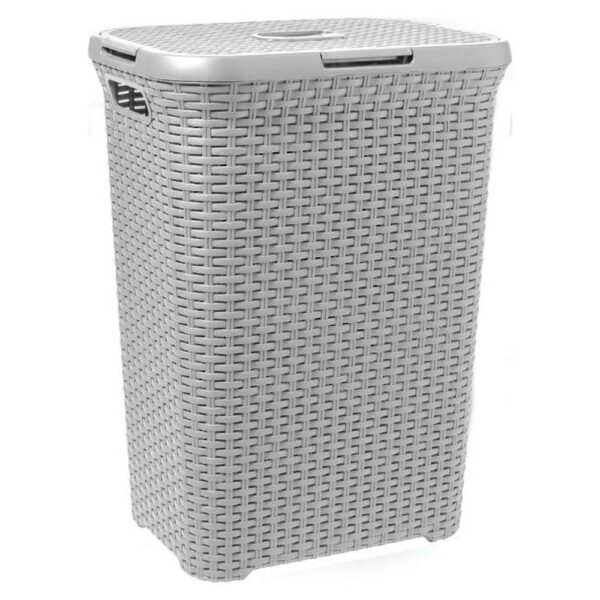 CURVER STYLE LAUNDRY HAMPER GREY 60LTR