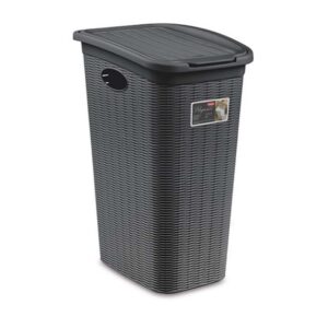 ELEGANCE NARROW LAUNDRY BASKET SLATE GREY