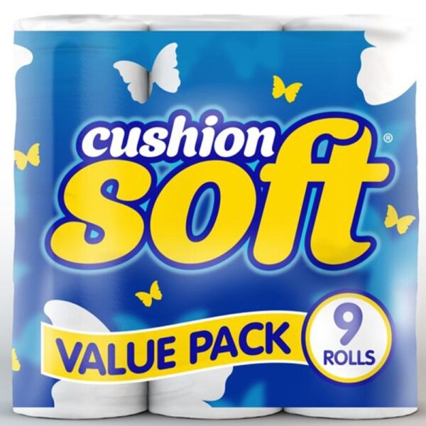 CUSHION SOFT TOILET ROLL 9 PACK