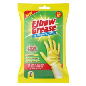ELBOW GREASE MEDIUM RUBBER GLOVES 1 PACK