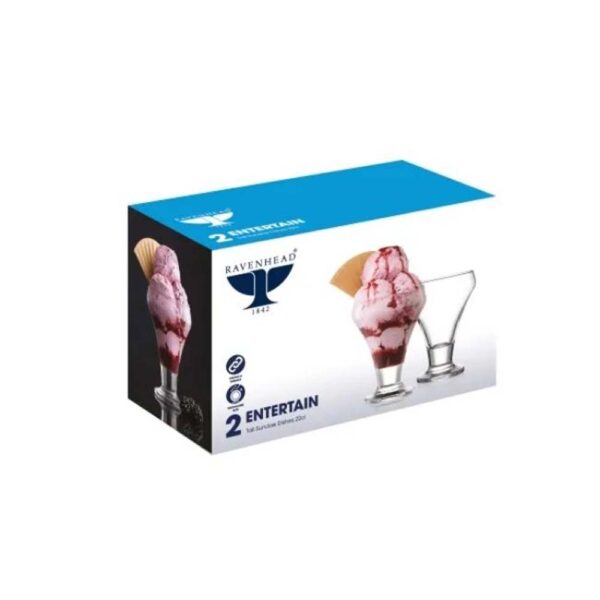 RAVENHEAD TALL SUNDAE DISHES 22CL