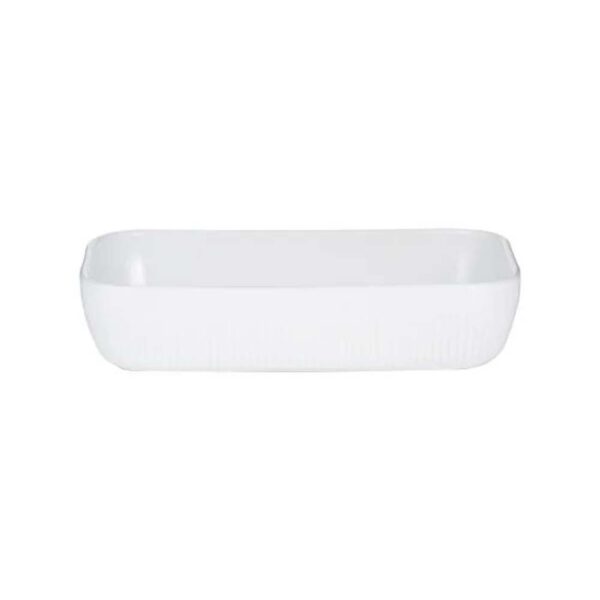 MASON AND CASH LINEAR RECTANGULAR DISH 30CM WHITE