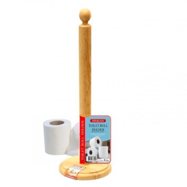 STEELEX WOODEN UPRIGHT ROLL HOLDER