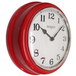 DUNLEVY WALL CLOCK 10 RED