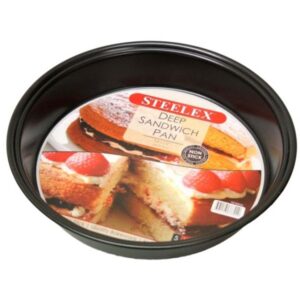 STEELEX ROUND SANDWICH TIN 24.5 X 4CM